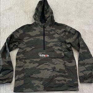Gideon Nails Camo Packable Hooded 1/2 Zip Pullover Size Men’s S